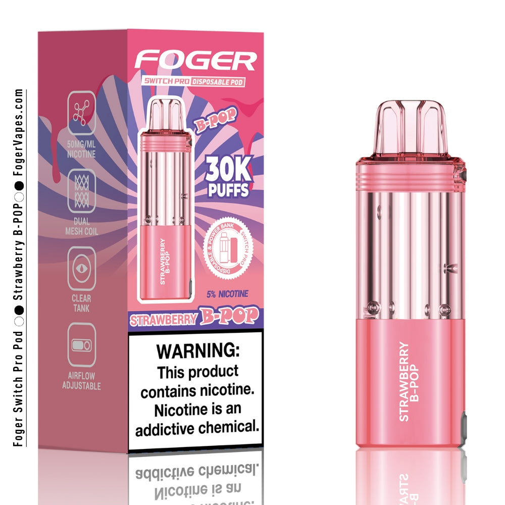 Strawberry B-Burst Foger Switch Pro Pod 30K Puffs - Image 3
