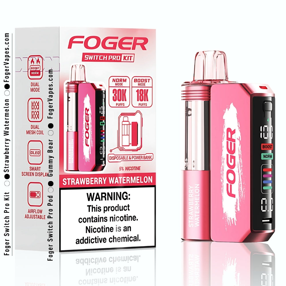 Strawberry Watermelon Foger Switch Pro Kit 30K Puffs - Image 4