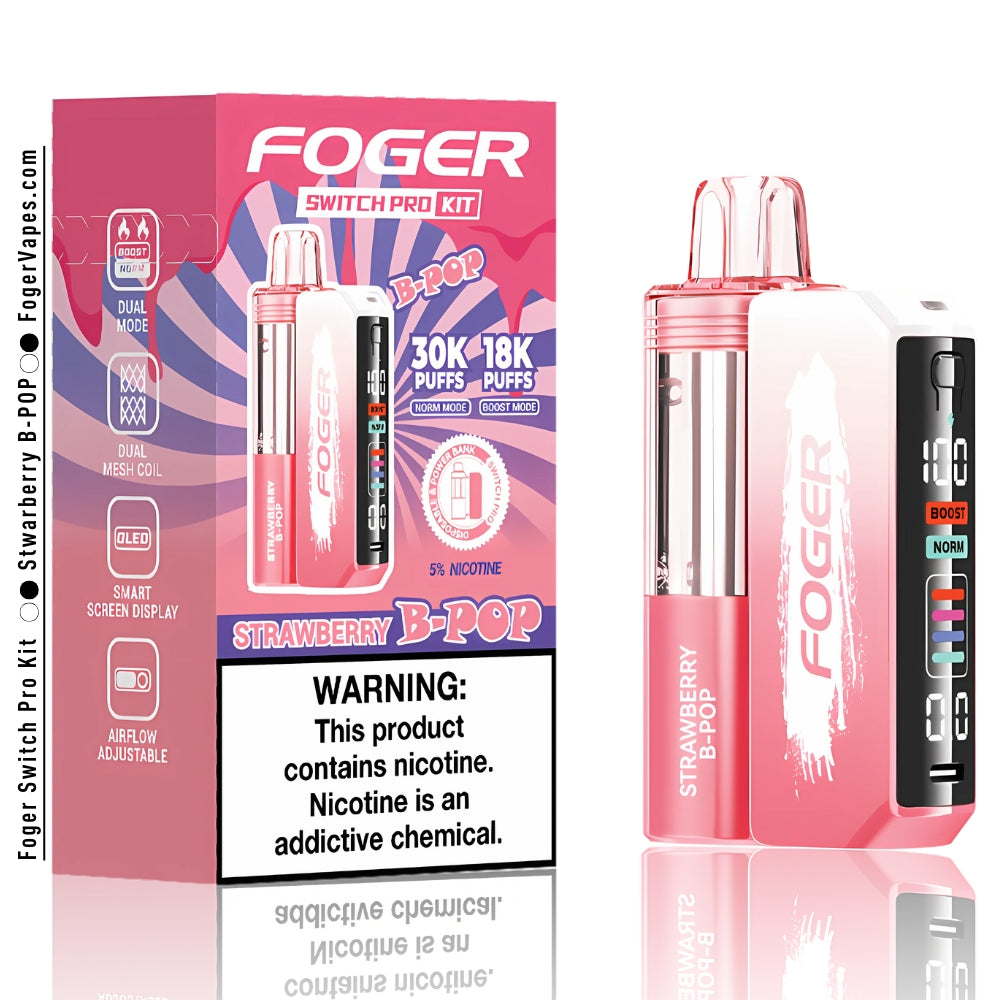 Strawberry B-Burst Foger Switch Pro Kit 30K Puffs - Image 3